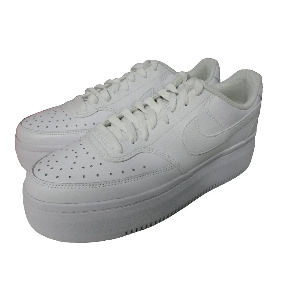Nike Court Vision Alta Platform White Womens Sz 8.5 Casual Shoes